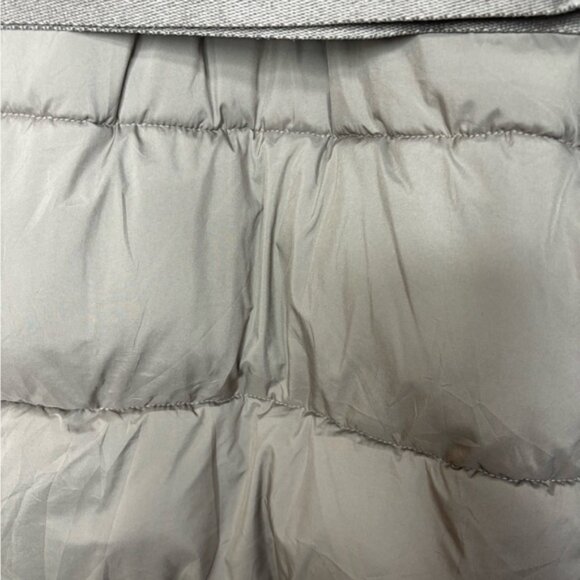 Zella Women's Brown Belted Hooded Puffer Vest Size S Insulated Pockets Belt Tan - Picture 14 of 16